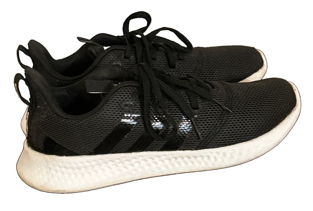 Adidas Women's Puremotion Running Shoes # FY8233 Core Black & White Sz 9.5 EUC